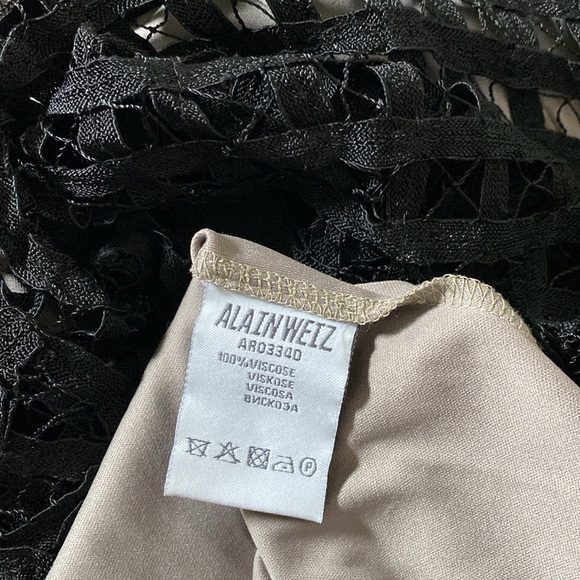 Alain Weiz Beautiful Black Detailed Lined Sexy Maxi Dress New With Tags - Picture 16 of 16